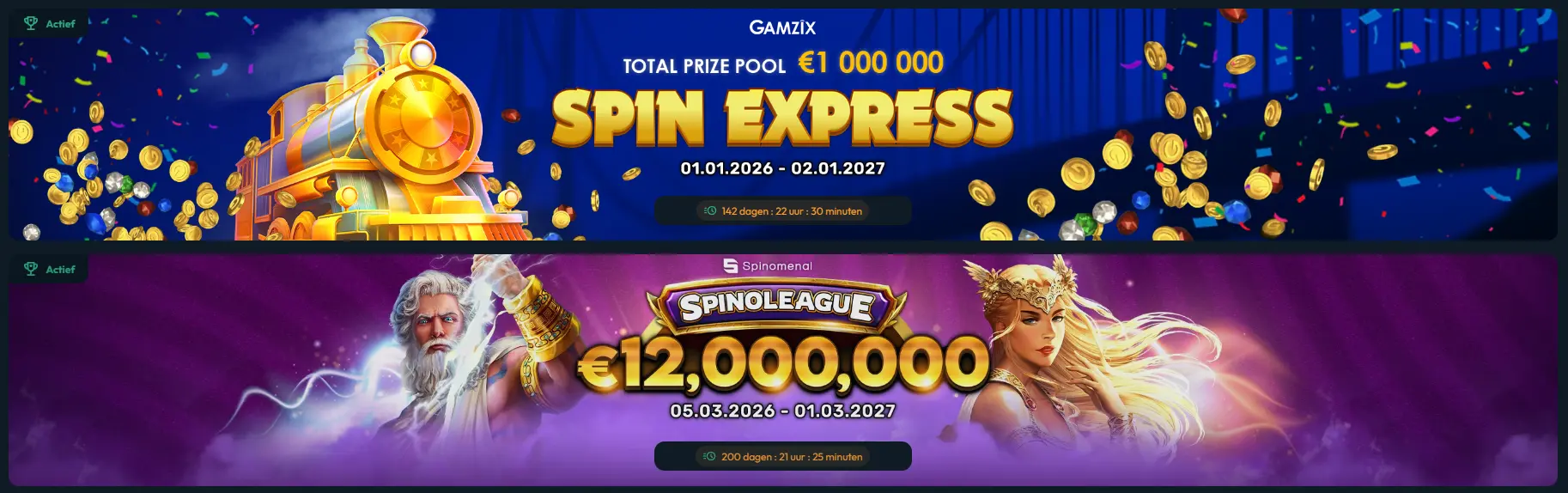 Slotorado Casino toernooien met Spin Express en Spinoleague