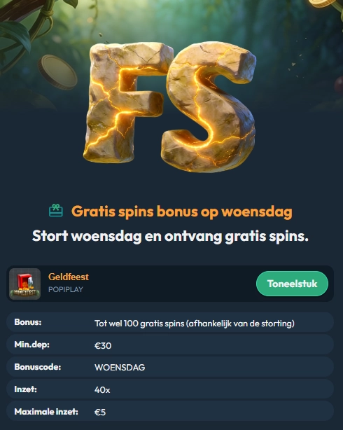 Slotorado Casino Wednesday Free Spins Bonus met gratis spins