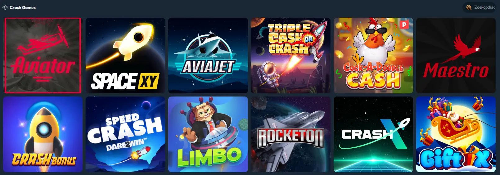 Slotorado Casino Crash Games met Space XY, AviaJet, Limbo en Triple Cash Or Crash